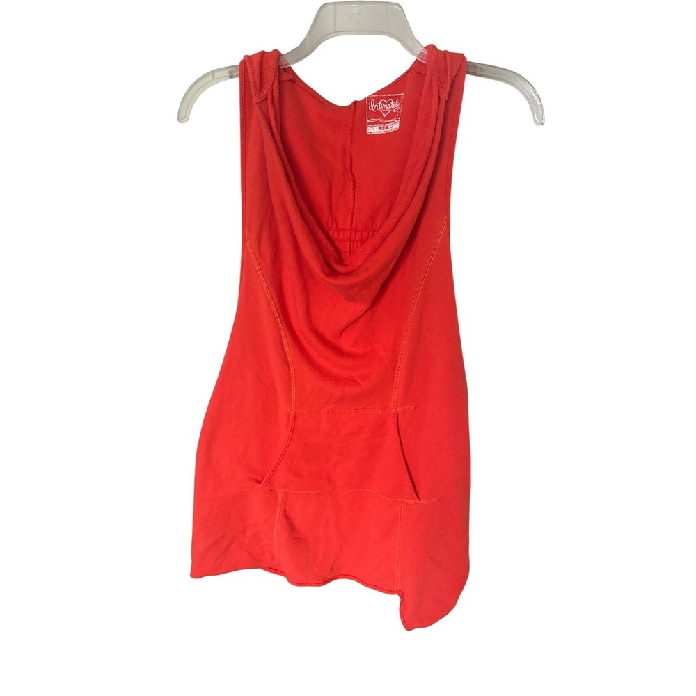 Free People Intimately Cotton Orange Terry Hooded Sleeveless Cover Up size XS